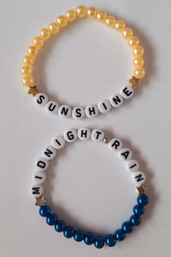 &#39;Midnight rain&#39; friendship bracelets